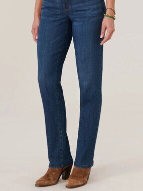 Democracy Women Size 14 "Ab"solution® Booty Lift Straight Leg Indigo Jeans